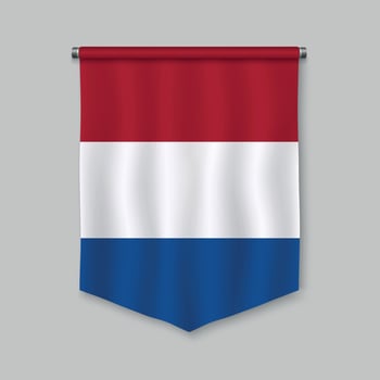 pennant with flag vector