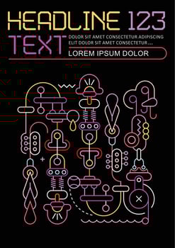 Abstract Neon Design Poster vector