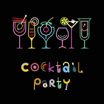 Cocktail Party Poster vector
