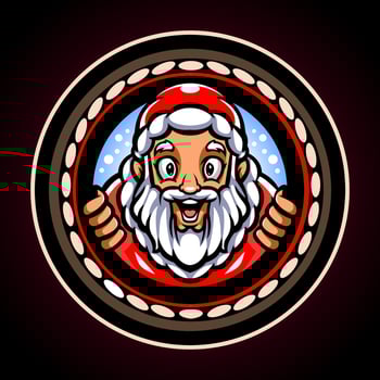 Santa claus mascot. esport logo design vector