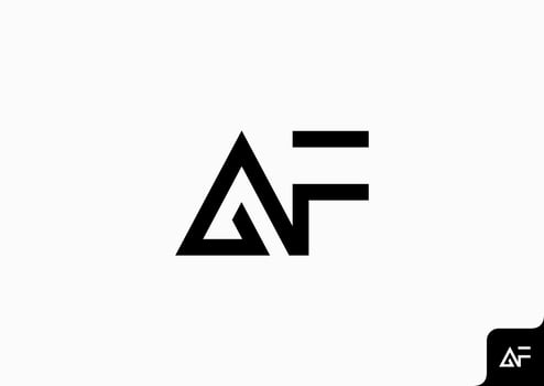 letter AF FA logo icon design template element vector