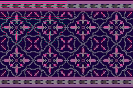 oriental ethnic geometry traditional seamless pattern design for background, carpet, wallpaper, clothing, wrap, batik, cloth, embroidery style vector illustration.
