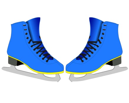 skates for figure skaters on a white background vector