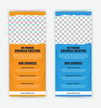 Corporate business roll up banner design template vector