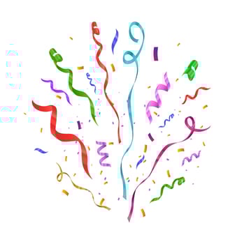Colorful confetti isolated. Festive vector background