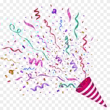 Confetti festive illustration. Party popper isolated vector