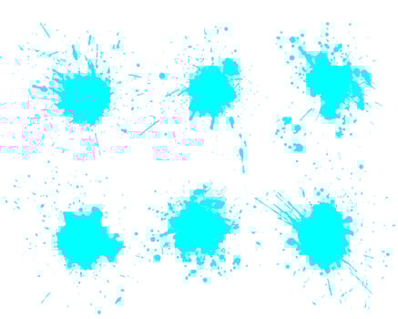 Color ink splashes. Grunge splatters. Abstract background. Grunge text banners vector