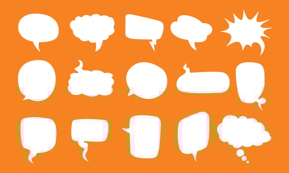 Empty speech bubble chat message collection vector