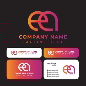 Letter EA Monogram Logo, is suitable for any business. vector
