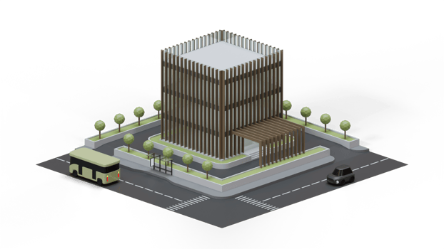 Architectural Buidling 3d Design Element png