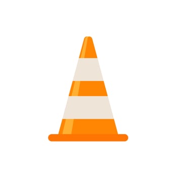 Traffic cones. Barrier cones divide the protective zone. vector