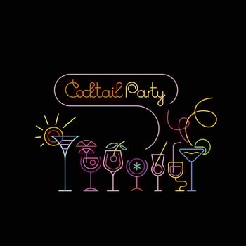 Cocktail Party Poster Design vector