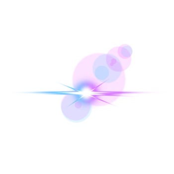 Realistic digital lens flare light effect png