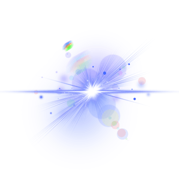 Realistic digital lens flare light effect png