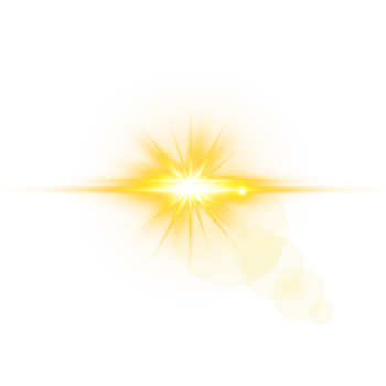 Realistic digital lens flare light effect png