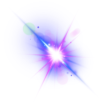 Realistic digital lens flare light effect png