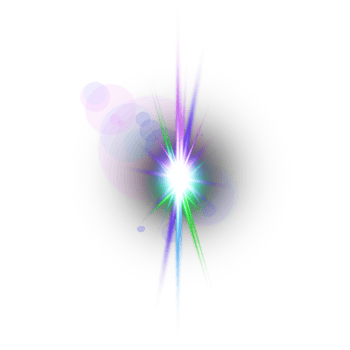 Realistic digital lens flare light effect png