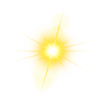 Realistic digital lens flare light effect png