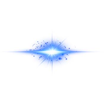 Realistic digital lens flare light effect png