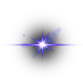 Realistic digital lens flare light effect png