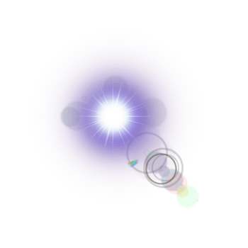 Realistic digital lens flare light effect png