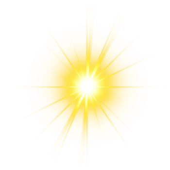 Realistic digital lens flare light effect png