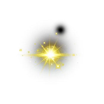 Realistic digital lens flare light effect png
