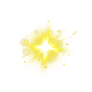 Realistic digital lens flare light effect png