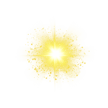 Realistic digital lens flare light effect png