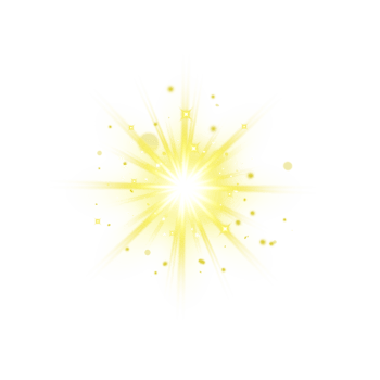 Realistic digital lens flare light effect png