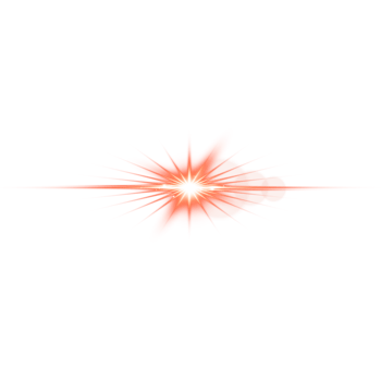 Realistic digital lens flare light effect png
