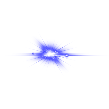 Realistic digital lens flare light effect png