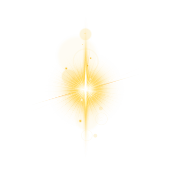 Realistic digital lens flare light effect png