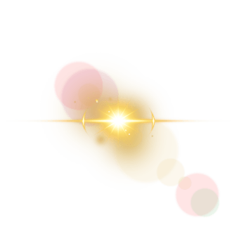 Realistic digital lens flare light effect png