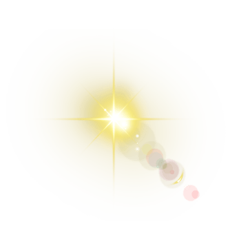 Realistic digital lens flare light effect png