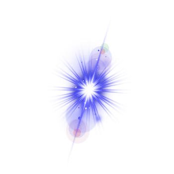 Realistic digital lens flare light effect png