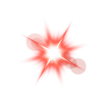 Realistic digital lens flare light effect png