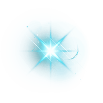 Realistic digital lens flare light effect png