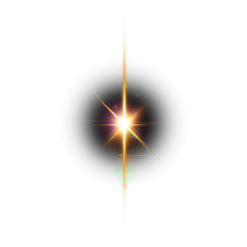 Realistic digital lens flare light effect png