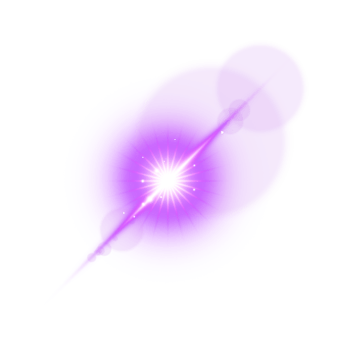 Realistic digital lens flare light effect png