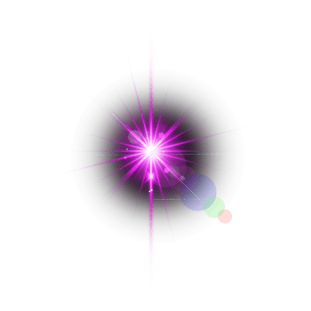 Realistic digital lens flare light effect png