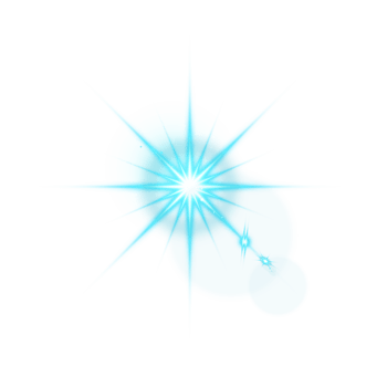 Realistic digital lens flare light effect png