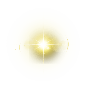 Realistic digital lens flare light effect png