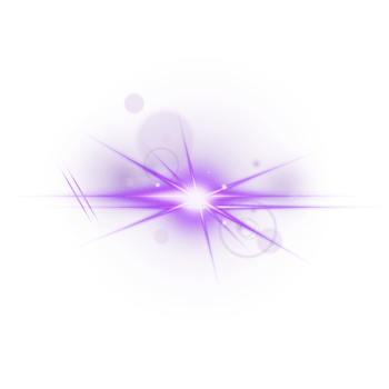 Realistic digital lens flare light effect png