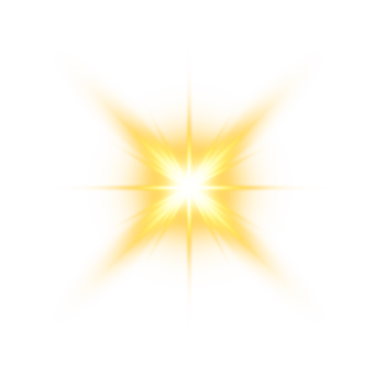 Realistic digital lens flare light effect png