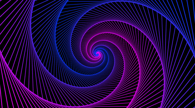 Colorful Hypnotic spiral vector illustration