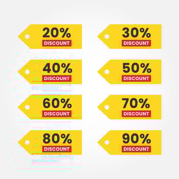 vector illustration set sale labels