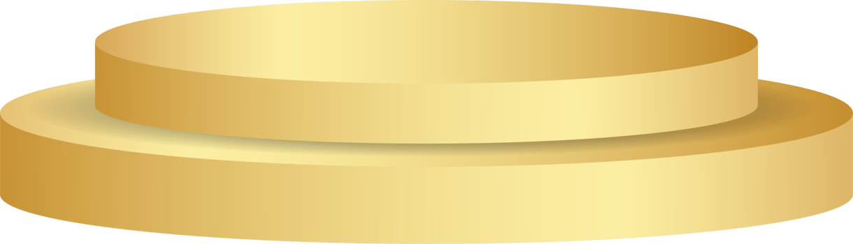 Elegant Gold Plain Podium 2 Stage Perfect For Element Design Advertising or Social Media Promotion png