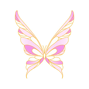 A bright illustration of a butterfly on a white background. Beautiful butterfly illustration. vector