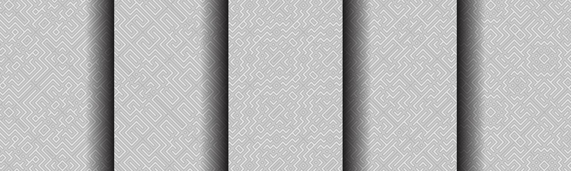 set bundle modern abstract line geometric pattern vector